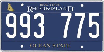 RI license plate 993775