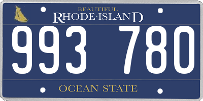RI license plate 993780