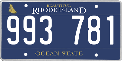 RI license plate 993781