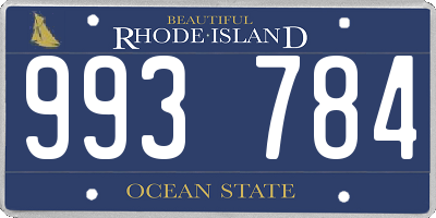 RI license plate 993784