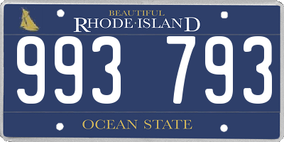 RI license plate 993793