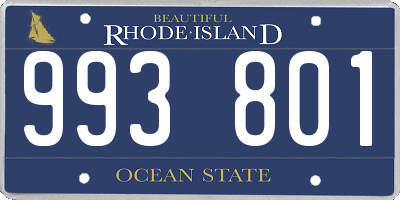 RI license plate 993801