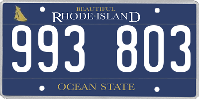 RI license plate 993803