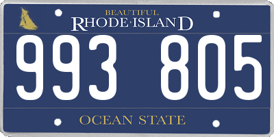 RI license plate 993805