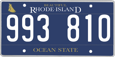 RI license plate 993810