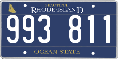 RI license plate 993811