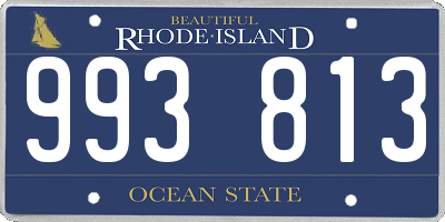 RI license plate 993813