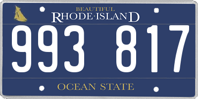 RI license plate 993817
