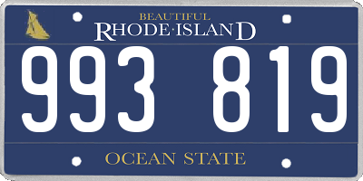 RI license plate 993819