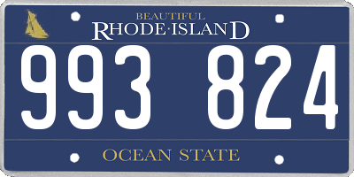 RI license plate 993824