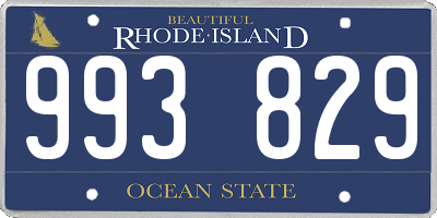 RI license plate 993829
