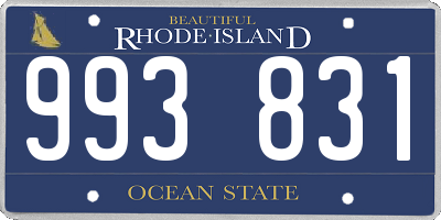 RI license plate 993831