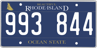 RI license plate 993844