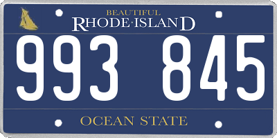 RI license plate 993845