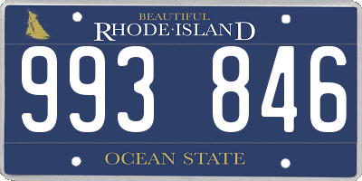RI license plate 993846