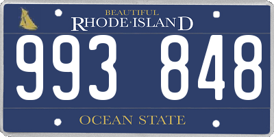 RI license plate 993848