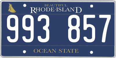 RI license plate 993857