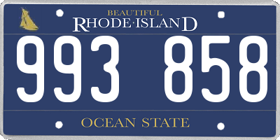 RI license plate 993858