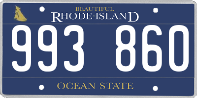 RI license plate 993860