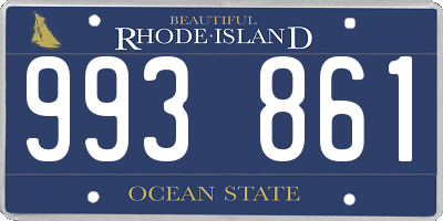 RI license plate 993861