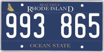 RI license plate 993865