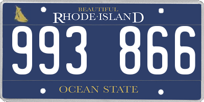 RI license plate 993866