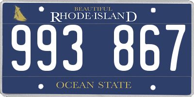RI license plate 993867