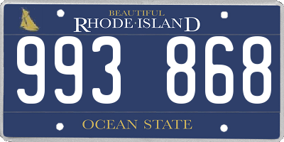 RI license plate 993868