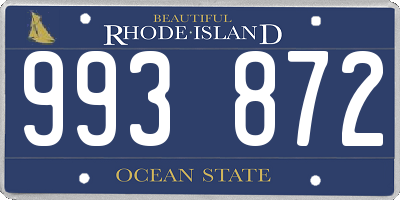 RI license plate 993872