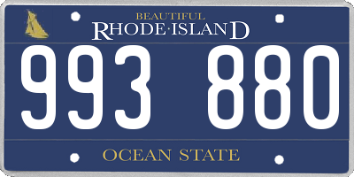 RI license plate 993880