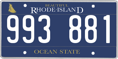RI license plate 993881
