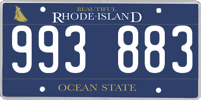 RI license plate 993883