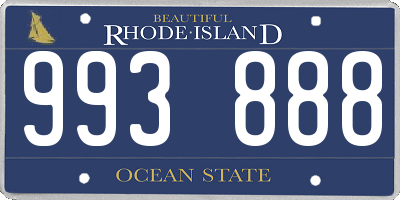 RI license plate 993888