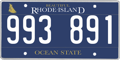 RI license plate 993891