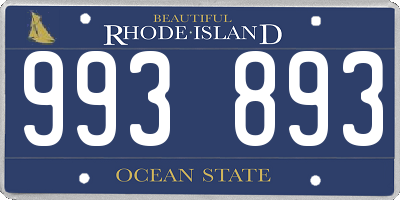 RI license plate 993893