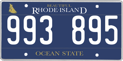 RI license plate 993895