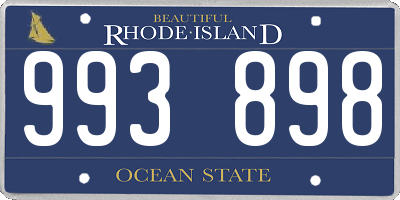 RI license plate 993898