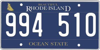 RI license plate 994510