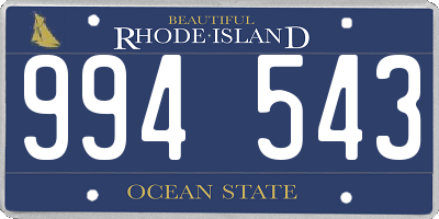 RI license plate 994543