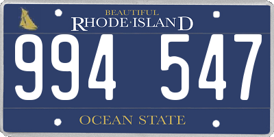 RI license plate 994547