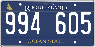 RI license plate 994605