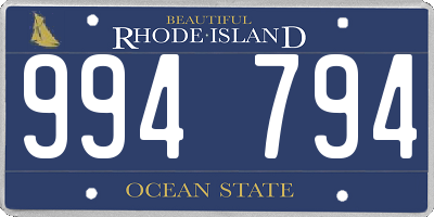 RI license plate 994794