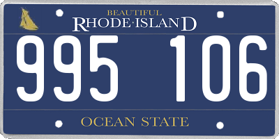 RI license plate 995106