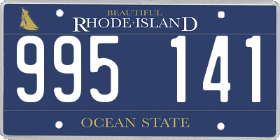 RI license plate 995141