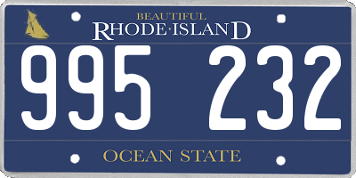 RI license plate 995232