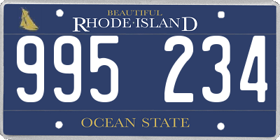 RI license plate 995234
