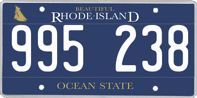 RI license plate 995238