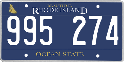 RI license plate 995274
