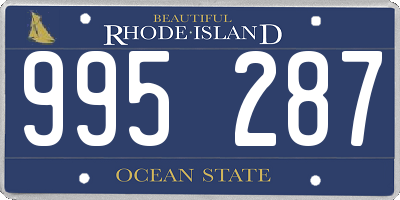 RI license plate 995287