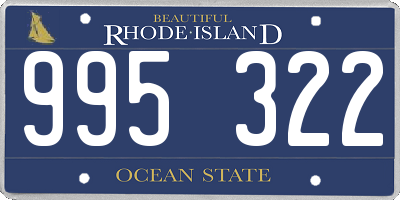 RI license plate 995322